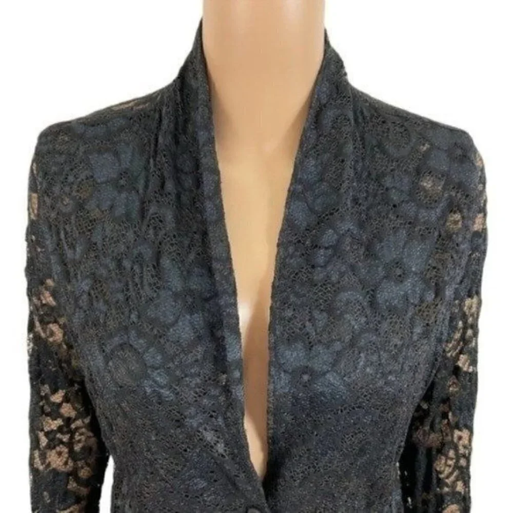 Vintage Also Know As Sheer floral one button closure blouse top size Medium - Picture 2 of 13